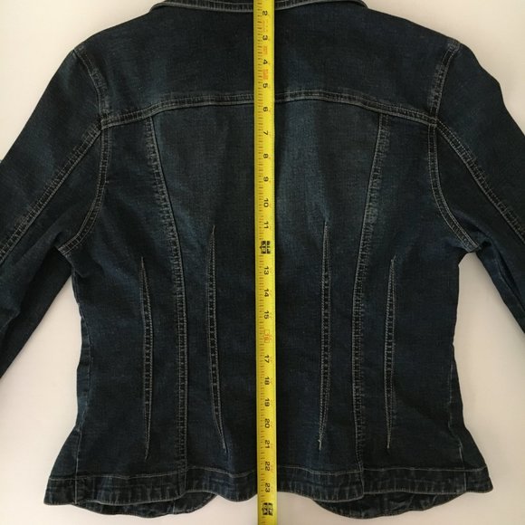 A.M.I. Blue Mediana Denim Jacket - Picture 9 of 11